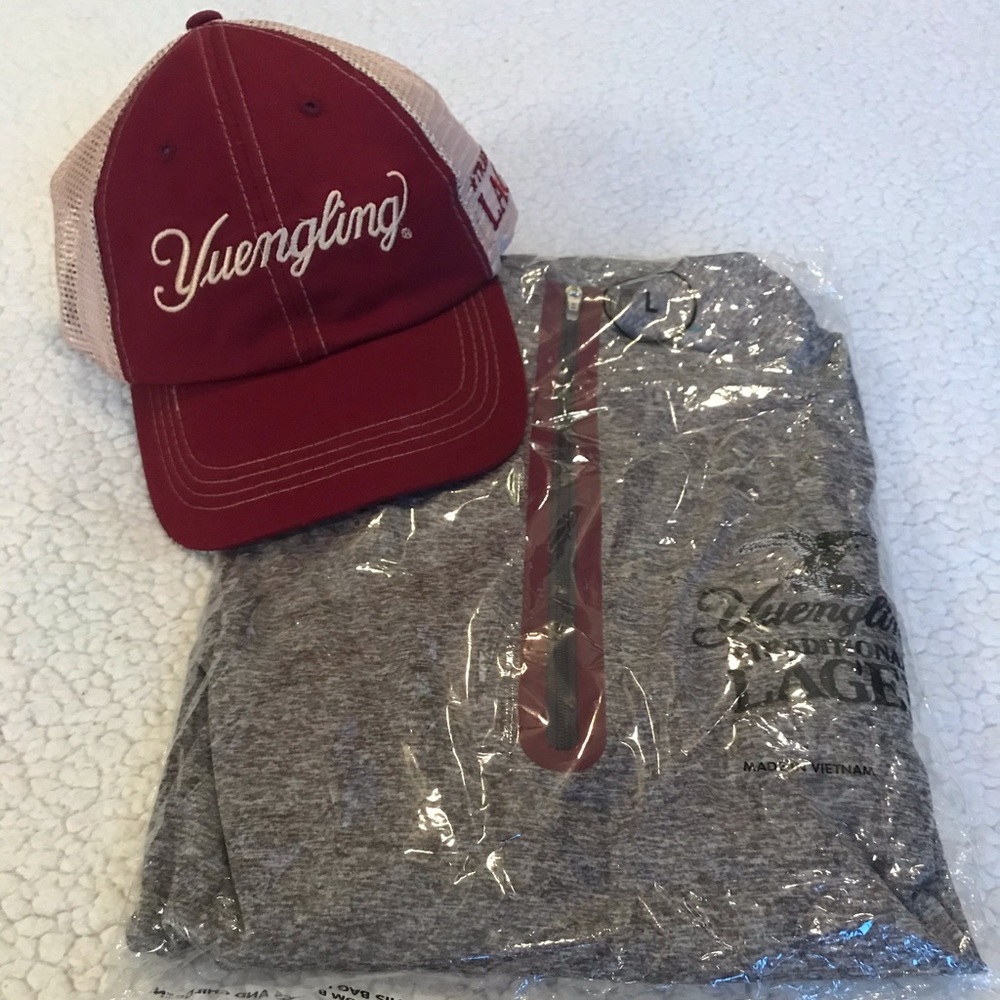 🦅YENGLING🍺Lager Performance Pullover & Hat-L-NWT